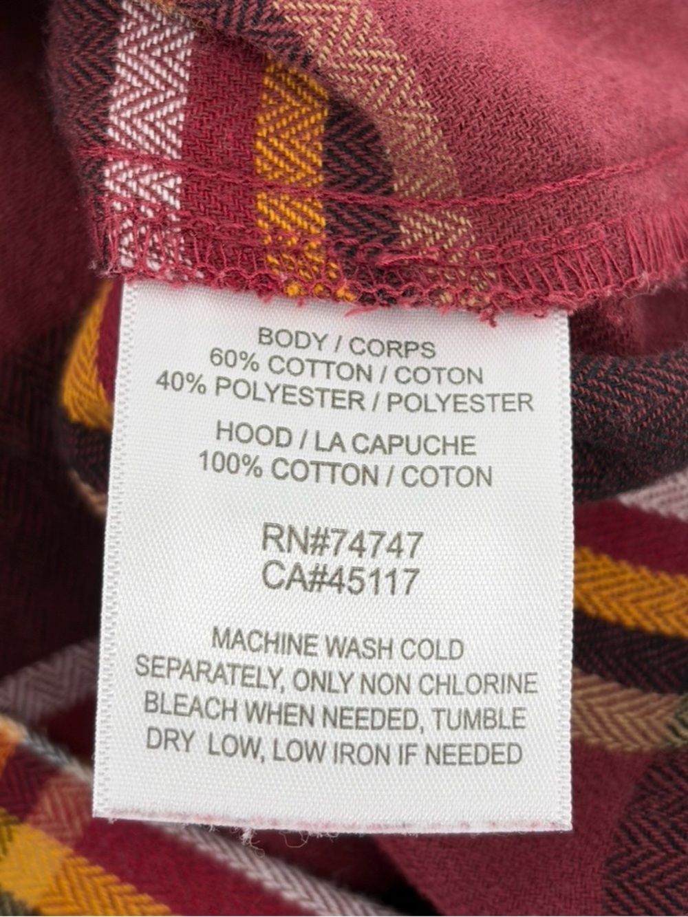 Natural Reflections Hooded Plaid‎ Flannel Long-Sleeve Shirt Ladies Women Size XL - Picture 4 of 7